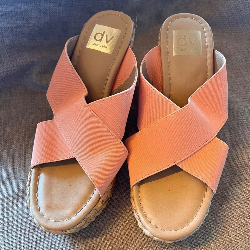 DV Dolce Vita Wedge Criss Cross Heels Sandals Espadrille‎ 4